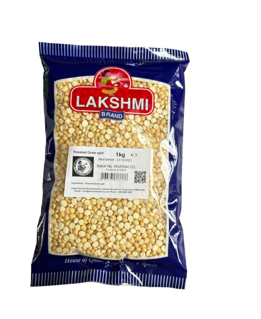 LAKSHMI BRAND-Roasted Gram 1 Kg and 5kg, Porikadalai, Pottukadalai, Dariya Dal Best & Healthy Roasted Chana for Snacks & Cooking