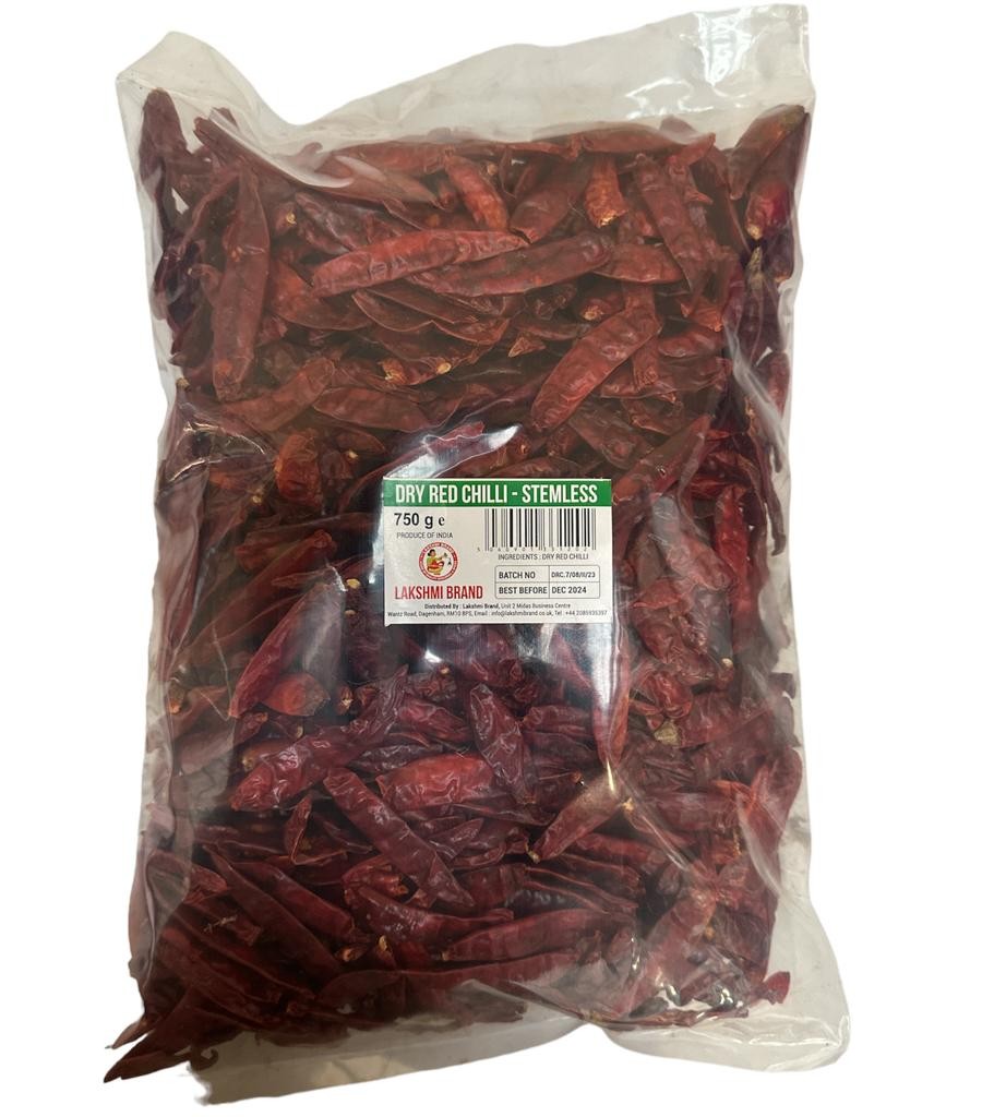 LAKSHMI BRAND - Dry red chillies without stem 750g