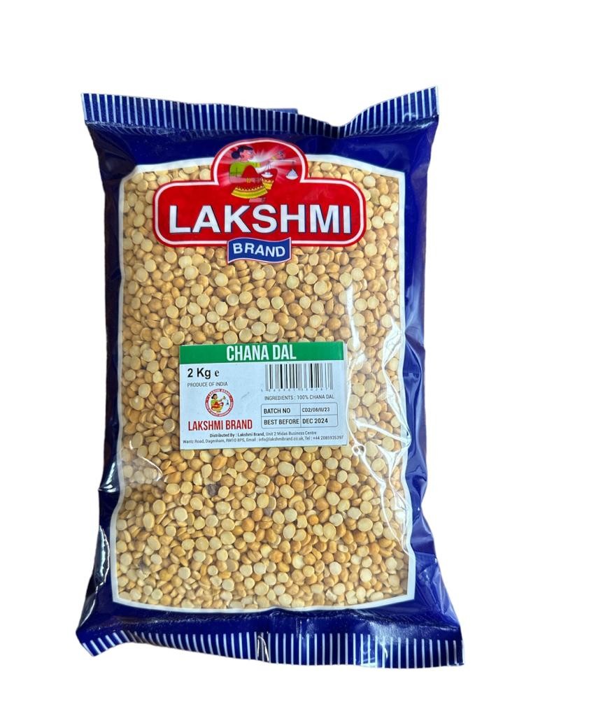 LAKSHMI BRAND-Chana Dal 2Kg,High and Rich Source of Protein and Fiber, Kadalai paruppu ,Senaga Pappu, Kadaley BeLe , Kadala Parippu Chana Lentils