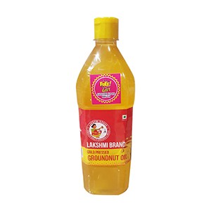 LAKSHMI BRAND -Cold Pressed Peanut Oil, Virgin Ground nut oil 100% Pure Peanut Oil , Nallennai , Til Ka Tel , Ellina Ennai , Ellu Nuvvula Nūne , Tala Nuṁ Tēla For Cooking- 1 litre