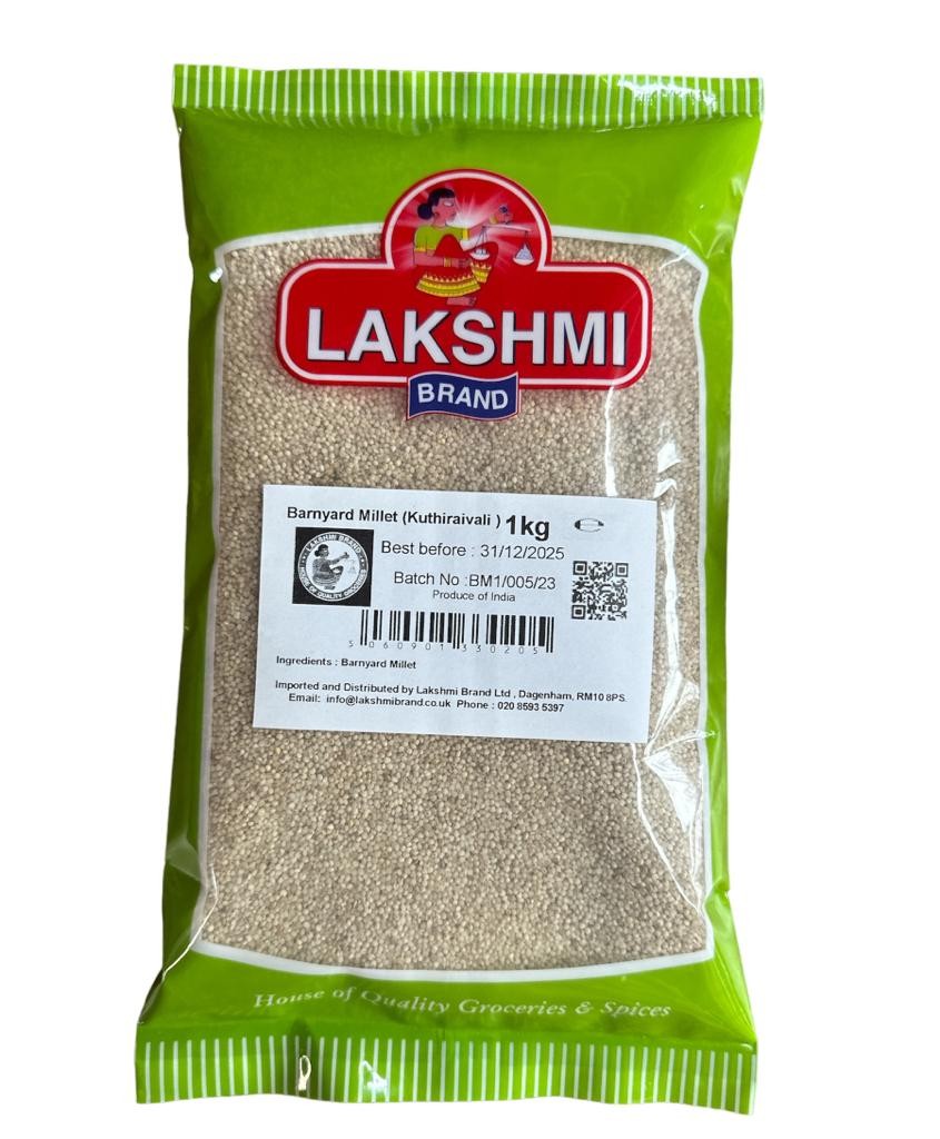 LAKSHMI BRAND - Kudiraivali 1 Kg Barnyard Millet